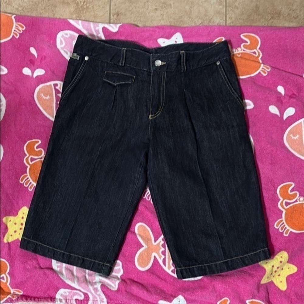 LACOSTE Dark Blue Denim Shorts